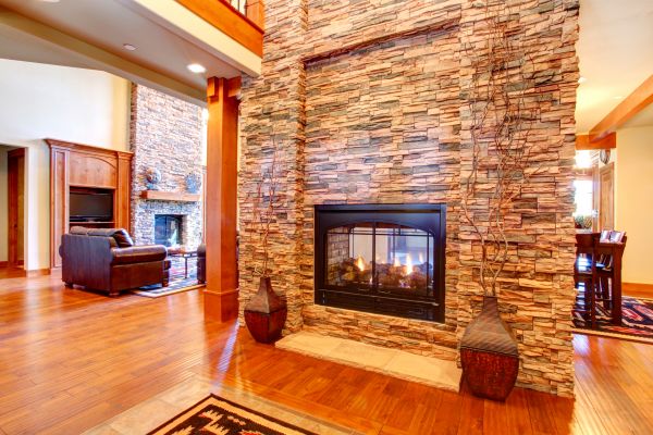 Stone Hearth Installation in Eden Prairie